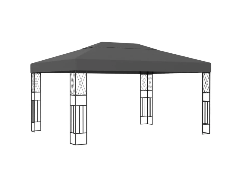 vidaXL Gazebo 3x4 m Anthracite Fabric