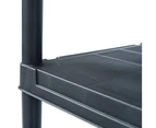 Storage Shelf Rack Black 100 kg 60x30x138 cm Plastic