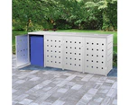 Quadruple Wheelie Bin Shed 240 L Stainless Steel