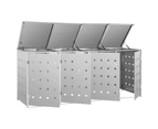 Quadruple Wheelie Bin Shed 240 L Stainless Steel