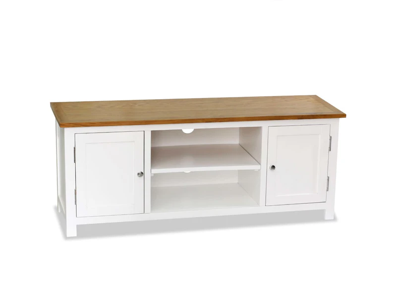 vidaXL TV Cabinet 120x35x48 cm Solid Oak Wood