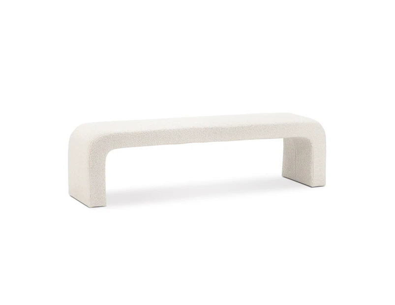 Harper Hail Grey 120cm Designer Arch Curved Bench Seat
