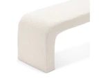 Harper Hail Grey 120cm Designer Arch Curved Bench Seat