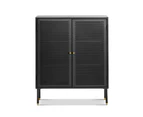 Mesh Black 2 Door Steel Low Storage Cabinet