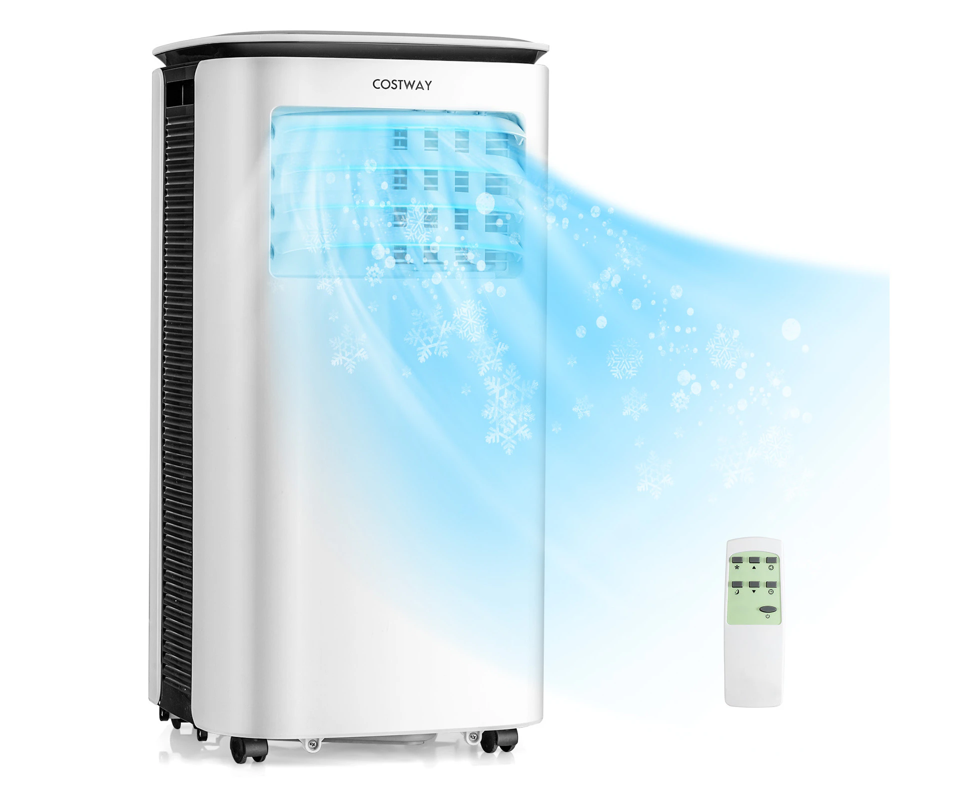 Costway 3-in-1 2.6kW Portable Air Conditioner Mobile Cooler Fan Dehumidifier Remote/LED Display