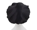 Shower Cap Microfibre Lined Extra Large Black