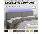 vidaXL LED Headboard Fabric Bedhead Bed Header Frame Base Multi Colours/Sizes