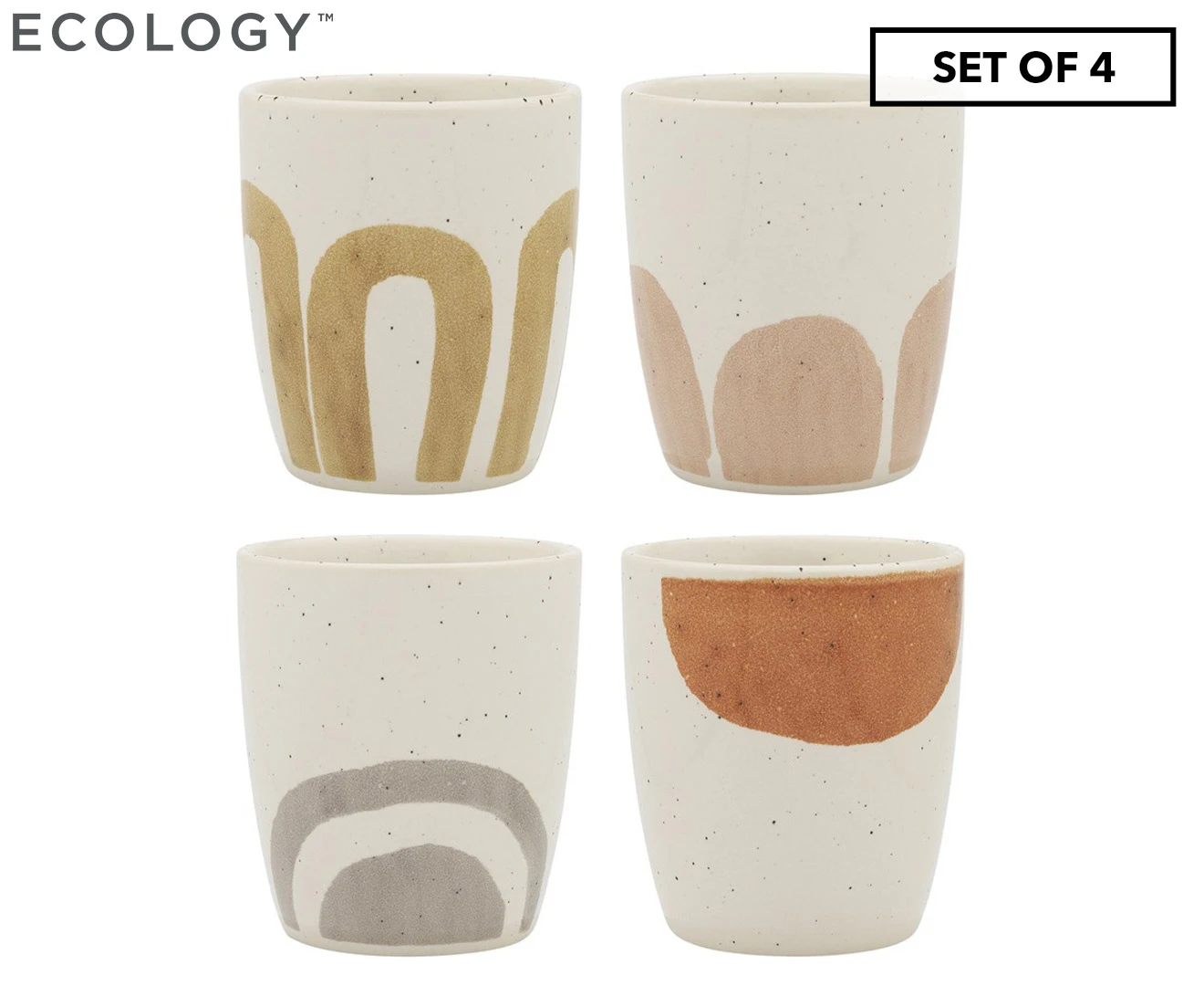 Set of 4 Ecology 250mL Nomad Latte Cups - Arches