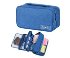 FancyGrab Portable Travel Underwear Bra Storage Bag Water Resistant Toiletry Bag Lingerie Socks Accessories Organizers Blue
