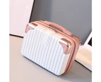 14 Inches Travel Suitcase Hard Shell Cosmetic Case Portable Carry Suitcase White