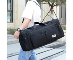 FancyGrab Large Capacity Mens Travel Duffle Bag Luggage Bag Water Resistant Gym Bag Sports Bag Handbags Black