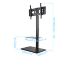UNHO 32-65" LED LCD Floor TV Stand Swivel Bracket Mount with Storage Shelf Metal Base