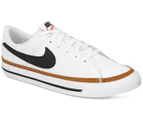 Nike Boys' Court Legacy Sneakers - White/Desert Ochre/Gum Light Brown/Black
