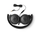 JBL Wired OnEar Headphones JBLT500 - Black