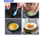 4 Pack Egg Ring Set For Frying Shaping Eggs Round Egg Cooker Rings For Cooking Stainless Steel Non Stick Mold