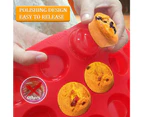 Non Stick Silicone Mini Muffin & Cupcake Baking Pan 24 Cup , BPA Free, Silicon & Dishwasher Safe Bakeware