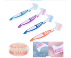 4 Pcs Denture Brushes With Double Sided Denture Cleaning Brush Heads For Denture Care