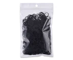 1000 Mini Rubber Bands Soft Elastic Bands For Kid Hair Braids Hair (Black)