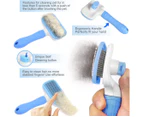 Self Cleaning Slicker Brush,Dog Brush & Cat Brush with Massage Particles, Removes Loose Hair & Tangles