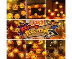 3D Halloween string lights, 3D Pumpkin LED String Lights, Pumpkin Lights Battery Operated 1.5 meters 10 lights