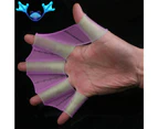 1 Pair Silicone Swimming Hand Webbed Silicone Swim Gear Fins Hand Webbed Flippers for Snorkeling Surfing Fitness-S