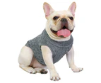Dog Turtleneck Sweater Autumn Winter Knitted Pet Puppy Clothes Thick Warm Vest Jacket-L