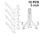 Clear Plastic Easels or Stand/Plate Holders to Display Pictures or Other Items at Weddings (14 Pack)-5 inch