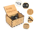 Wood Music Boxes,Laser Engraved Vintage Wooden Sunshine Musical Box Gifts for Birthday/Christmas/Valentine's Day
