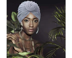 6 Pieces African Pattern Headwrap Pre-Tied Bonnet Turban Knot Beanie Cap Headwrap Hat