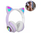 Wireless Noise Cancelling Over-Ear Headphones, Built-in Microphone, Headphones Cat Ear Wireless Headphones