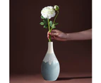Ceramic Flower Vase, Anguipie Blue Ceramic Vase Set Of 3, Small Decorative Vase, Unique Glazed Design Vases Ceramic vase