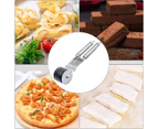 Dough cutter, pizza cutter stainless steel 5 wheels adjustable Cake Youtiao roller cutter