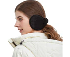 Unisex Warm Knit Earmuffs Ladies Cashmere Winter Pure Color Outdoor Fur Earwarmer, Adjustable Wrap Earmuffs