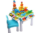 Plastic Children'S Chair, Children'S Chair Blue With A Seat Height Of 43cm For Indoors, Chair-children's chair
