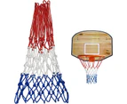 2 Pack Heavy Basketball Net Rainproof Sunscreen, Red White Blue Bold Polyester Braided Rope, Basketball Nets