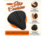 Bike Seat Cushion - Padded Gel Wide Adjustable Cover For Men & Womens Comfort, Oversized Bike Seat, Stationary Exercise