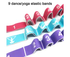 Exercise Strap, Yoga Stretch Assist Strap with 9 Numbered Loops, Washable, Easy to Carry and High Elastic Stretching Strap