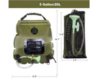 Camping Shower Solar Shower 20L Shower Bag Solar Heating Camping Shower Bag with Shower Head  Solar Shower Bath Bag