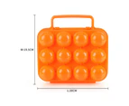 Outdoor Plastic Portable Camping 12 Eggs Carrier Container Case Eggs Carrier Holder Egg 12 Grids Folding Egg Box