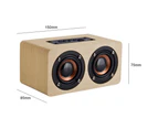 Retro Radio Vintage Wireless Bluetooth Portable FM Speaker,Wooden Classic MP3 Music Player with 2 Horn