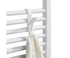 Radiator Hooks, 6PCS Clear Hook Hanger for Heated Towel Rail Plastic Towel Rail Radiator Hooks for Tubular Bath Crook Grab