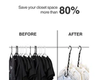 10Pcs Magic Hangers Space Saving Clothes Hangers Organizer Smart Closet Space Saver With Sturdy Plastic-41.5*5Cm