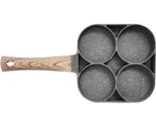 Non-Stick Fried Egg Pan, 18cm Kitchen Utensil Burger Frying Pan, 4 Hole Multipurpose Frying Pan, Omelette Pan