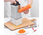 Kitchen Graters, Square Stainless Steel Grater Stainless Steel Four-Sided Planer With Flat Plastic Handle