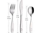 6pcs Toddler Cutlery, Kids Cutlery Kids Silverware Set, Stainless Steel Children's Cutlery