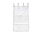 2 Pack Mesh Shower Organizer Hanging Mesh Pockets Bathroom Caddy 6 Pockets Hang Curtain Rod With 4 Rings, Bathroom Hanging Bags