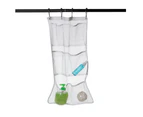 2 Pack Mesh Shower Organizer Hanging Mesh Pockets Bathroom Caddy 6 Pockets Hang Curtain Rod With 4 Rings, Bathroom Hanging Bags