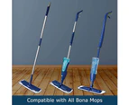 6pcs Replacement Microfiber Cleaning Pads For Bona Wet&Dry Mop, 18 Inch, Washable & Reusable Refills Bona Fiber Mop