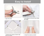 6 Sides Bed Sheet Clips, Sheet Fasteners Adjustable Elastic Sheet Straps Sheet Holder Canvas Multi-Functional Fixed Clip