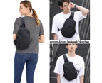 Small Black Sling Crossbody Backpack Shoulder Bag, Lightweight One Strap Backpack Sling Bag Backpack Black Shoulder Bag